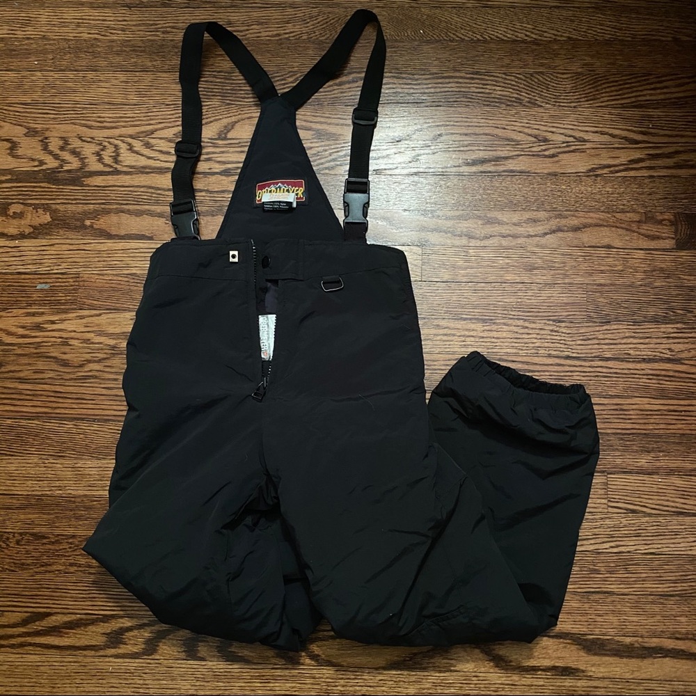 Kids Obermeyer Black Snow Suspenders Adjustable